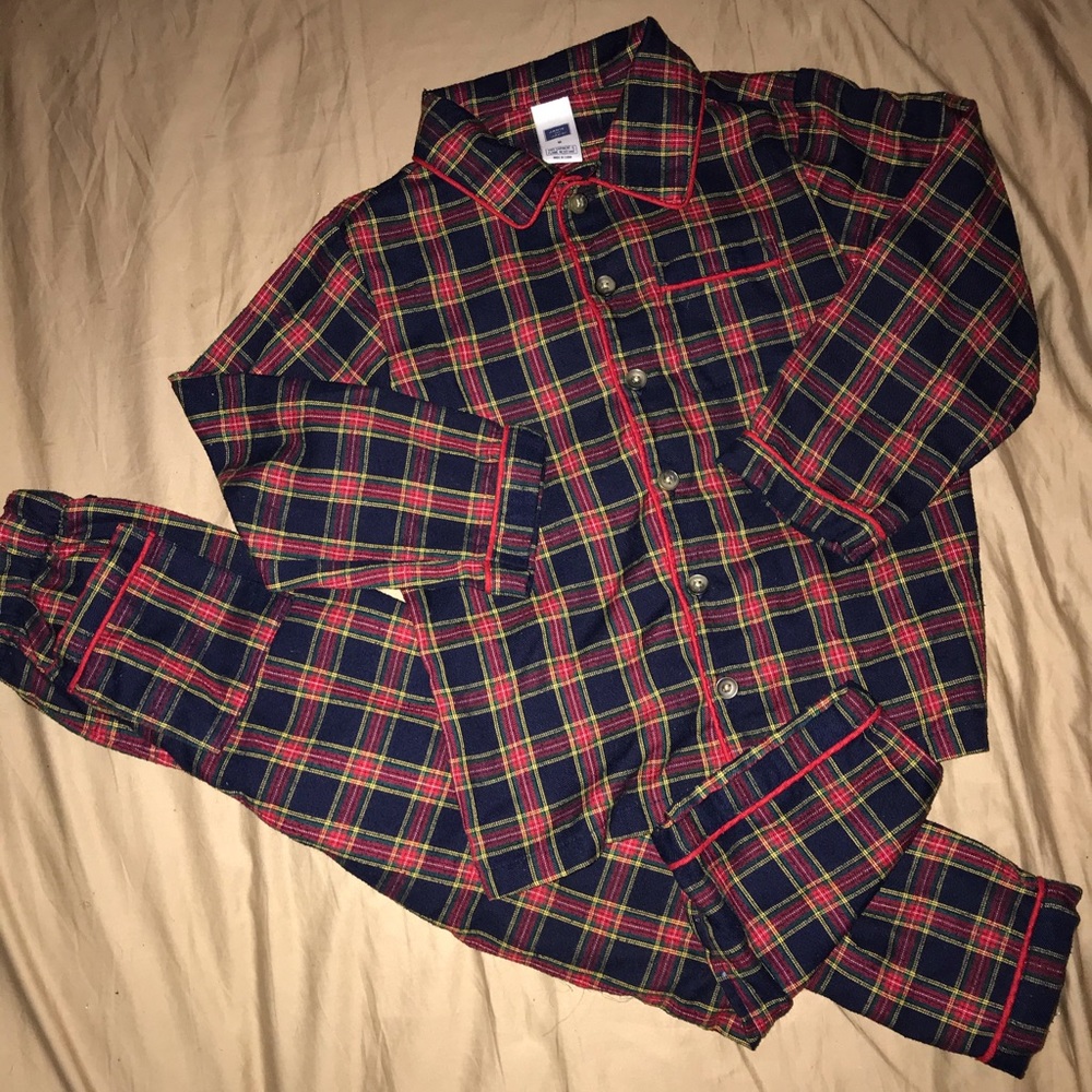 Janie & Jack plaid pajamas size 5!